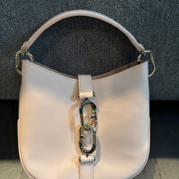 Furla FF Logo Leather Handbag (includes strap) - Soft Pink - Picture 3 of 11